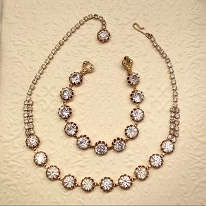 Antique / Vintage Rhinestone Necklace & Bracelet